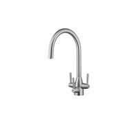 FilterLogic Bali 3 Way Mixer Filter Tap - Brushed Steel + Free Filter System