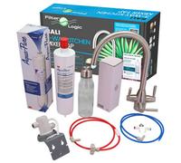 Filterlogic Bali Brushed Steel 3 Way Tap With 3M Filter System And Free Exclusive 3M Reusable Glass Water Bottle