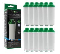 FilterLogic CFL-950B | 12 Pack - Water Filter Softener Compatible with Delonghi DLS C002 DLSC002 Filter Cartridge for Coffee Maker Machines