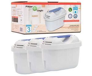 FilterLogic FL402E Universal Compatible Water Filters fits Brita Maxtr Plus, Bosch Tassimo,Style, Aluna,Marella Jugs/Breville Brita VKJ972/Russell Hobbs 22851 Kettles