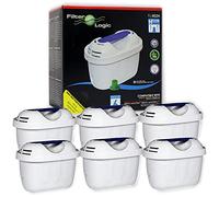 FilterLogic FL402H | 6X Filter Cartridge Compatible with Brita Maxtr Plus