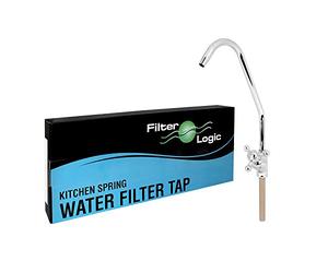 FilterLogic Traditional Faucet Tri-Claw Victorian Style Stainless Steel Goose Spout/Neck Kitchen Sink Drinking Water Filter Tap -Chrome