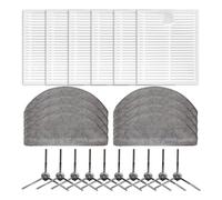 Filters Mop Cloths Side Brushes, Compatible for Vyzzle, D10 Robotic Vacuum Cleaner Spare Accessories Mop Cloth Filter Brush Vacuum Parts(Set B)