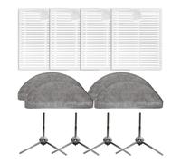 Filters Mop Cloths Side Brushes, Compatible for Vyzzle, D10 Robotic Vacuum Cleaner Spare Accessories Mop Cloth Filter Brush Vacuum Parts(Set A)