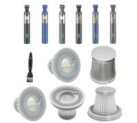 Filters Replacement Compatible with Fanttik Car Vacuum V8 Series（Fanttik V8 Apex & Slim V8 Mate Car Vac), 4pack Washable Hepa Filters and 1pack Stainless Steel Pre-filter