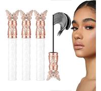 Filterseed Mascara, Lengthening and Curling Mascara, Long-Lasting Mascaras, Fine Brush Black, Smudge Resistant Sweat-Proof, Tiny and Lower Eyelashes for Oily Skin Women (Black 3 PCS)