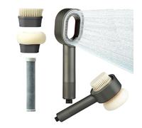 Filtersonic 3-in-1 Shower Head Doodle, Filtersonic 3-in-1 Shower Head with Sponge for Removing Hard Water, Residual Chlorine, Heavy Metal (Colour: Black, Size: )