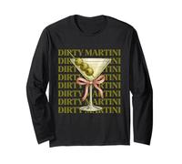 Filthy Martini Cocktail Dirty Martini Coquette Bow Women's Long Sleeve T-Shirt