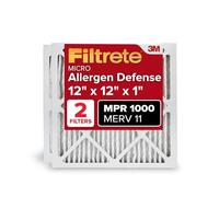 Filtrete 12x12x1, AC Furnace Air Filter, MPR 1000, Micro Allergen Defense, 2-Pack (Exact Dimensions 11.81 x 11.81 x 0.81)