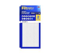 Filtrete 12x24x1 AC Furnace Air Filter, MERV 13, MPR 1900, Premium Allergen, Bacteria & Virus Filter, 3-Month Pleated 1-Inch Electrostatic Air Cleaning Filter, 2-Pack (Actual Size 11.69x23.69x0.78 in)