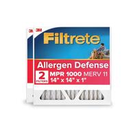 Filtrete 14x14x1, AC Furnace Air Filter, MPR 1000, Micro Allergen Defense, 2-Pack (Exact Dimensions 13.81 x 13.81 x 0.81)