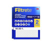 Filtrete Air Filter Healthy Life Ultimate Allergy 16x20x1 MPR 1900 MERV 13 Pleated 1-Inch 2 Filters