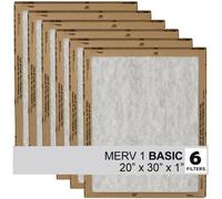Filtrete 20x30x1 Air Filter, 3M MERV 5 HVAC AC Furnace Filter Replacement, 6-Pack (Actual Size 19.81x29.81x0.88 in)