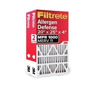 Filtrete Allergen Defense, Fiberglass, White, 20x25x4