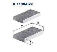 FILTRON K 1198A-2x Filter, interior air for HONDA
