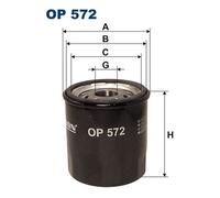 Filtron Oil Filter OP 572 – Fits Citroën, Daihatsu, Geely, Lexus, Toyota, John Deere