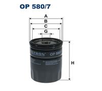 Filtron Oil Filter OP 580/7 - Fits Land Rover Discovery I/II 1400/16V, Austin, MG, Lotus