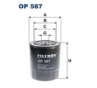 Filtron Oil Filter OP 587 - Fits Hyundai, Kia, Mazda, Mitsubishi, Ford Asia & Oceania