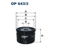 FILTRON OP 643/3 Oil Filter for ,AIXAM,ALFA ROMEO,ALPINE,ARO,BELARUS,DACIA