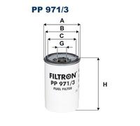 Filtron Fuel Filter PP9713 - Fits Volvo FH12/D12 12.1L - New (20386080,20998346)