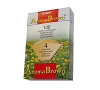 Filtropa Unbleached Disposable Coffee Filter Cone, Number 4-Size Filter, Brews 8 to 12-Cups, Box of 100 by Filtropa