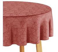 Filumi Tablecloth 120 x 160 cm Oval Dusky Pink Washable for Indoor, Outdoor Marble Pattern Manil