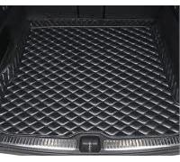 FILUNO Car Leather Boot Liner Mats For Audi Q3 2019-2023, Tailored All weather Rear Trunk Protector Mat, Anti-Scratch Anti-Slip Waterproof Luggage Mat,C-Black