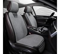 FILUNO Car Seat Covers Full Set Flax for MG HS 2018-2023, Soft Breathable Front Bucket Seat Covers with Split Bench Back Seat Covers Car Seat Accessories,A/GRAY