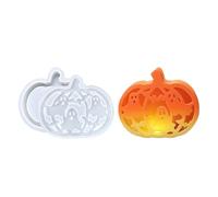 Filvczt Pumpkin Mold,Pumpkin Table Lamp Silicone Mold | Crafting Tools Craft Supplies for Epoxy Wax Tealight Holder Home Decor Halloween Thanksgiving Table Centerpieces