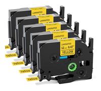Fimax Tech Compatible with Brother P Touch Tapes TZe-631 tze631 12mm 0.47 Ribbon Black on Yellow for Brother PT-1000 1010 1080 PT-H105 PT-E110 PT-P300BT PT-H100LB PT-H100R 107B D200BW