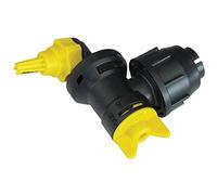Fimco 7771885 (OEM# 5275122) Wet Boom Polyacetal Left/Right End Nozzle Assembly, 13' Coverage, 1/2" Hose Inlet, Built-In Shut-Off Valves, Built-In Swivel, 3-5/8" x 6-5/8"