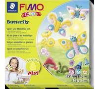 STAEDTLER Fimo Kids Form & Play Butterfly 7 Parts, clay, Multi-Colour, 15.5 x 15.6 x 2.2 cm