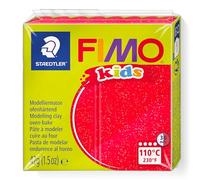 FIMO Kids Oven Hardening Modelling Clay, Glitter Red, 42 g