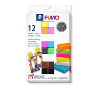 Fimo Neon Set - 12 Blocks × 25 G Staedtler Top Best Quality