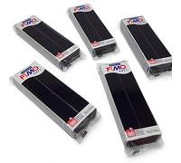 FIMO Soft 454g Polymer Modelling Clay - Oven Bake Clay - 5 x Black (5 for The Price of 4)