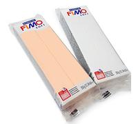 FIMO Soft 454g Polymer Modelling Clay - Oven Bake Clay - White and Flesh Set