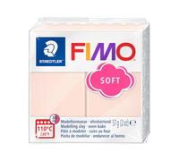 STAEDTLER 8020-43 FIMO Soft Oven-Hardening Polymer Modelling Clay - Pale Pink (1 x 57g Block)
