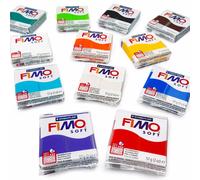 FIMO Soft Polymer Modelling Clay Starter Set of 12 x 57g Clays - Starter Colours