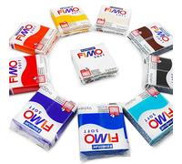 FIMO Soft Polymer Oven Bake Modelling Clay - 10 x 57g - The Most Popular 10 Colours