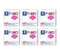 FIMO Soft Polymer Oven Bake Modelling Clay - 57g Blocks - Set of 6 - White