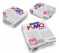FIMO Soft Polymer Oven Modelling Clay - 57g - Set of 3 - Dolphin Grey