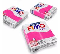 FIMO Soft Polymer Oven Modelling Clay - 57g - Set of 3 - Raspberry