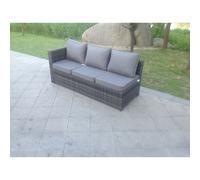 Fimous 3 Seater Single Arm Rest Rattan Sofa Garden Furniture Right Side