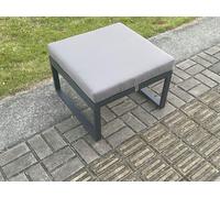 Fimous Aluminium Outdoor Garden Footstool Patio Big Stool for Balcony, Terrace,Swimming Pool Dark Grey Fimous Dark Grey One Size
