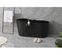 Fimous Bathtub Adults Freestanding Bath For Hot Bath And Ice Bath For Small Bathroom Black