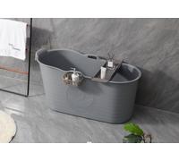 Fimous Bathtub Adults Freestanding Bath for Hot Bath and Ice Bath for Small Bathroom Grey