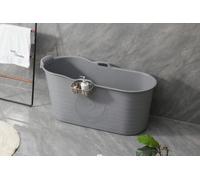 Fimous Bathtub Adults Freestanding Bath For Hot Bath And Ice Bath For Small Bathroom Grey