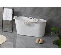 Fimous Bathtub Adults Freestanding Bath for Hot Bath and Ice Bath for Small Bathroom White