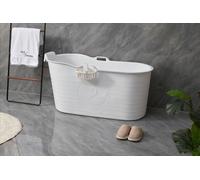 Fimous Bathtub Adults Freestanding Bath For Hot Bath And Ice Bath For Small Bathroom White