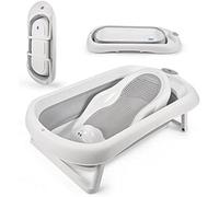 Fimous Foldable Bathtub PVC Adult SPA Soaking Water Tub with Cover for Bathroom Grey